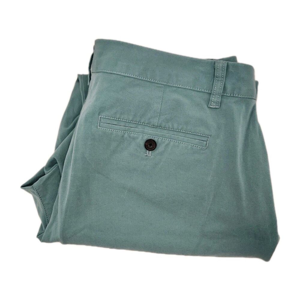 Bonobos‎ Chino Pants Men's 35x30 Green Straight Flat Cotton Stretch Preppy
